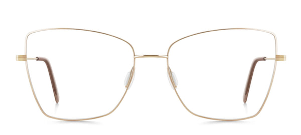 goldene Schmetterlingsförmige titan Brillenfassung Munic Eyewear